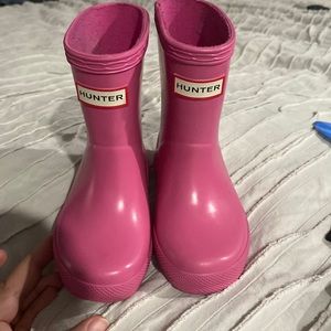 HUNTER RAIN BOOTS hot pink toddler 5 EUC